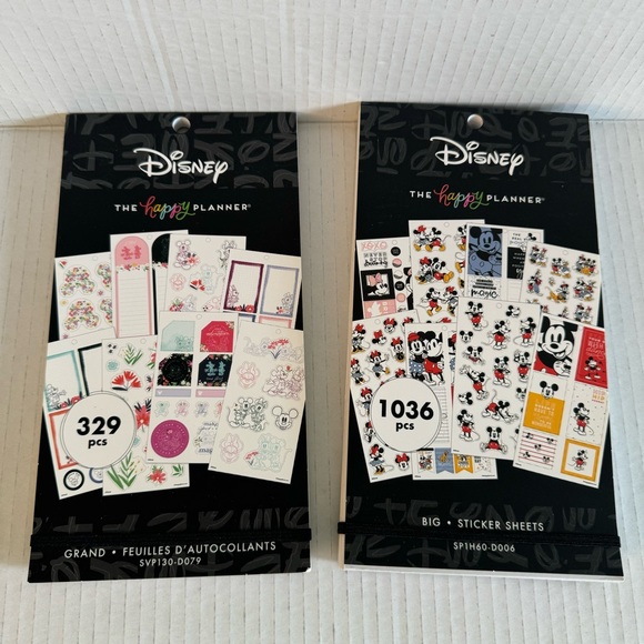 Other - Disney Mickey & Minnie Sticker Sets of 2 | The Happy Planner | New
